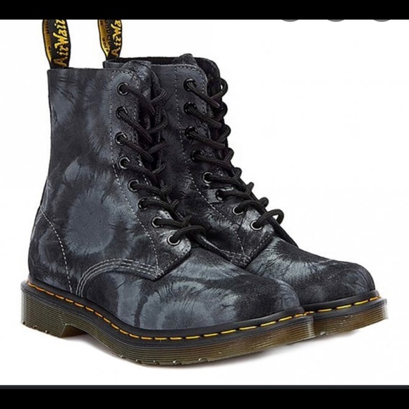 Dr MARTENS 1460 PASCAL TIE- Dye Charcoal-Gray : 8 - Picture 3 of 11